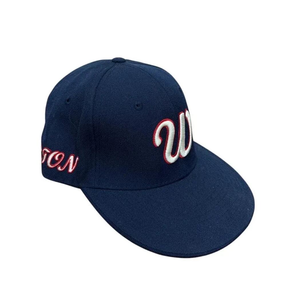 Hatco Washington Fitted Baseball Cap Navy Blue